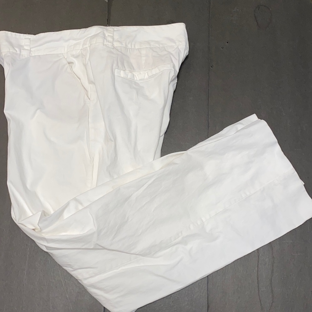 Old Navy Size 14 Mid Rise White Wide Leg Pants
